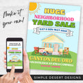 customizable community wide yard sale flyers for hoa or charity